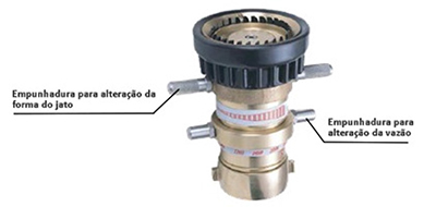 Image do seletor de vazão do Esguicho água-espuma Vazão de 500, 750, 1000 e 1250 gpm