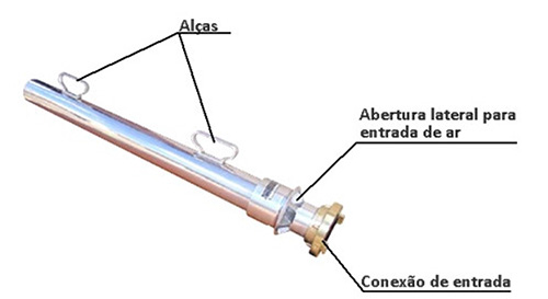Image dos detalhes da Esguicho lançador de espuma Vazões: 200, 400 ou 800 L/min